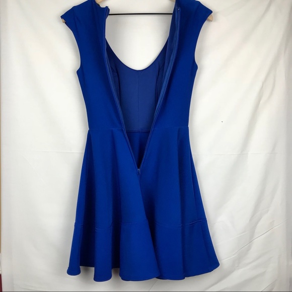 Guess Fit n Flare Skater Dress Royal Blue - Picture 3 of 7